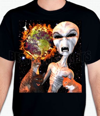 Alien Cat Armageddon T-Shirt or Sweatshirt