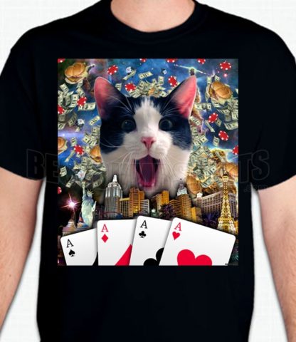 Lucky Aces Cat T-Shirt or Sweatshirt